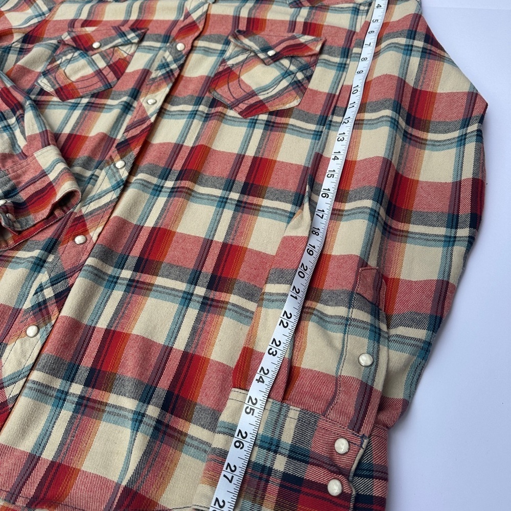 Men’s Authentic True Religion Jean Company Shirt (Size 3XL) Red And Tan - Picture 2 of 10